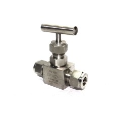 SS Needle Valve Instrumentation High Pressure Square Body Ferrule type (6000PSI) Stainless Steel 316